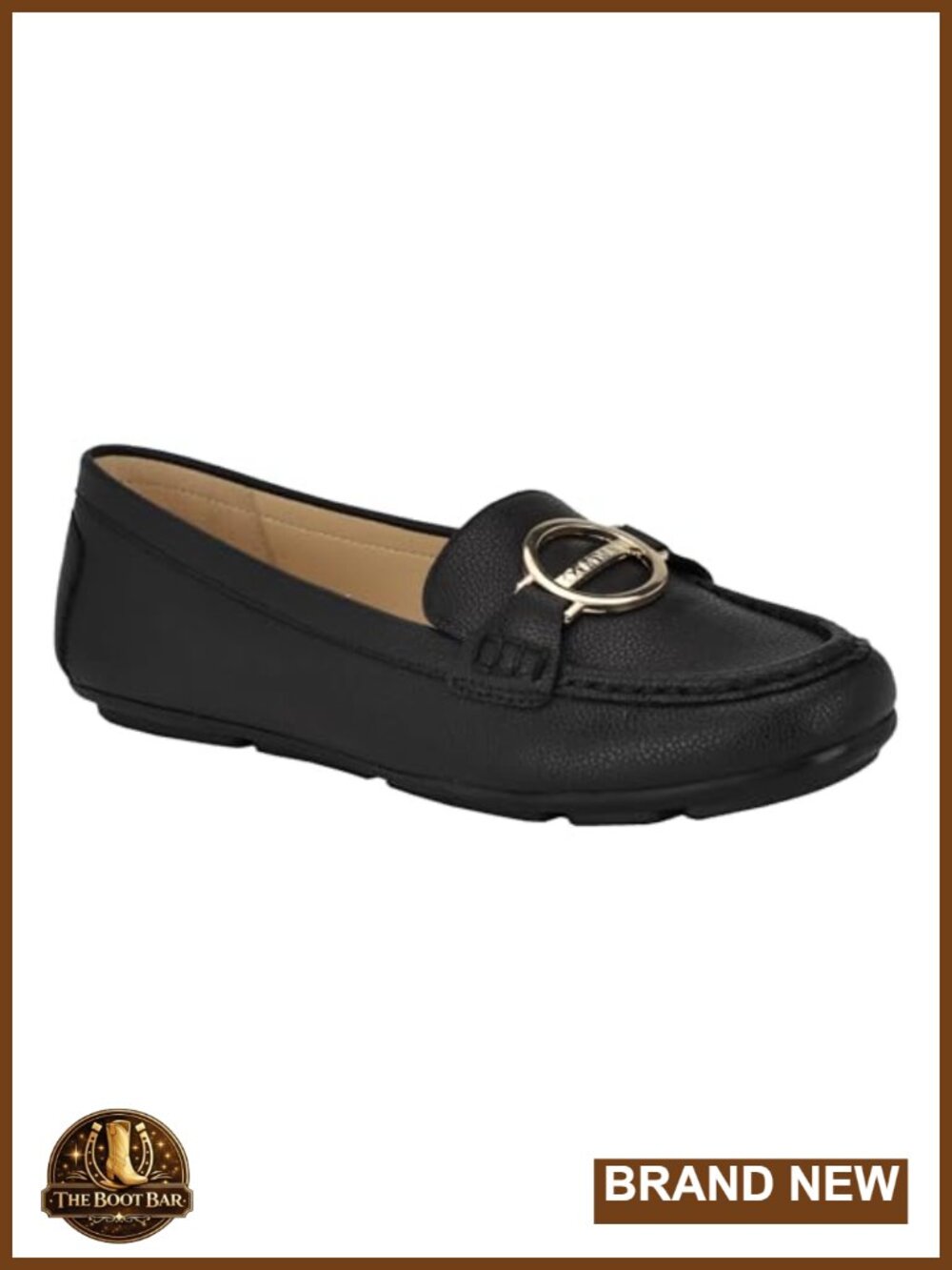 Faux Leather Slip-On Loafers Round Toe Casual Flats